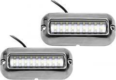 2PCS 27LED Blue/White/Red Stainless Waterproof Lights Underwater Pontoon For Boat Transom & Blue Light Saig Lamp 50W New 2026 High For Reliable Electronic Component, Precision, Stable Performance