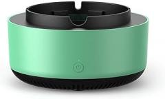 YIORYO Car Ashtray, Air Purifier Ashtray Intelligent Electronic Ashtray for Filtering Second-Hand Smoke from Cigarettes Remove Smoking, Suitable for Home Office (Gray : Green)