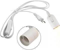 EU/CN Plug 1.8m Power Cord Cables E27 Lamp Base Holder with Switch Wire for Indoor Pendant Led Bulbs Fixture Hanglamp Socket Replacement for OEM New 2026 High for Reliable Electronic Component