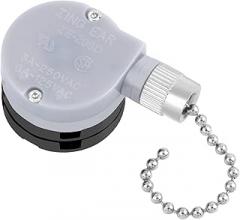 Ceiling Fan Switch ZE-208D, 3 Speed 5-8 Wire Ceiling Fan Replacement Parts Appliances Fan Speed Control Pull Chain Switch (Nickel Chain)