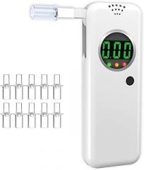 Breathalyzer,Alcohol Tester with LCD Digital Display,Breathalyzer with 10 Mouthpieces for Home and Party Use