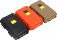 GOTOTOP 3Pcs Outdoor Survival Box, Container Storage Case Plastic Shockproof Boxes Survival Airtight Case 3 Assorted Colors 4.88'' x 2.93'' x 1.37''