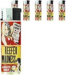 Vintage World's Fair Poster Set of 5 Lighters S10 Electronic Refillable Flame Cigarette Smoking