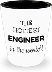 Gifts for Engineering Shot Glass Shotglass Novelty Drinkware - Engineer Engr Week Civil Chemical Electrical Electronic EC Industrial Mechanical Funny Idea - Hottest in the World