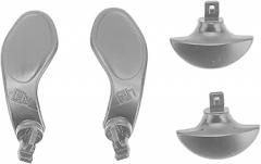 Back Buttons Gaming Paddles for PS5 Edge, 4pcs Paddles Attachment Game Controller Back Padles Metal Grip Back Buttons Replacement for PS5 Edge Controller (Silver)