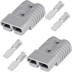 175A Battery Quick Disconnect Connecteur, 600V Wire Harness Connector Plug for Cars, Trailers, Motors, and Electronics Maintenance(2PCS Grey 1/0AWG)