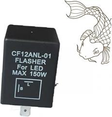 12v Led Pin Electronic Relay for Car and Motorcycle Turn Signals Easy Installation Black Blinker Resistor for Led Bulbs Fixes Flashing Issues