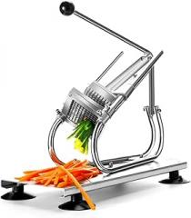 Fries Machine Fries Cutter Commercial Horizontal Stainless Steel Potato Cutting Machine French Fries Cutting Machine Suitable for Cutting Cucumber Radish Lettuce French Fries Slicer ( Size : 0.8CM bla