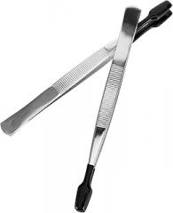 TEHAUX 2pcs Stamp Tweezers Non- Grip Precision Crafting Tool for Stamp Collecting Jewelry Electronics and Fine Crafts