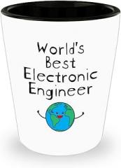 World's Best Electronic Engineer Shot Glass - Unique Gifts for Thank You Appreciation Graduation Retirement - Trust Me I am Awesome - Superpower Ever - Badass Future - Men Women