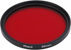 Akozon Threaded Camera Lens Filter Full Red Color Filter for Lens (55mm), Akozonk5s2gewmnc-14