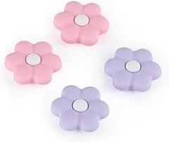 Switch 2 Game Console Thumb Grip Caps, Joystick Covers for Nintendo Switch 2, Purple Pink Daisy Flower Soft Silicone Analog Stick Caps for Switch 2 Joycon Controller, Kawaii Cozy Accessories-4PCS