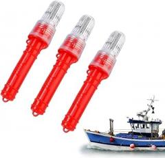 3PCS Boat Flares – 2025 Upgraded Electronic Boat Flares Coast Guard Approved Marine | Visual Distress Signals at Sea, Waterproof Emergency Signals for Fishing Nets, Buoys & Boats