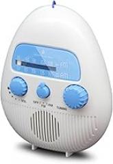 AM FM Shower Radio, Portable Shower Radio ABS Material, Built in Speaker, FM AM Receiver, Easy, for Bathroom or On The