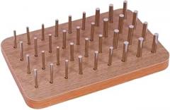 Aboiled 36-Hole Wooden Pegboard for Hand Rehabilitation - Finger Dexterity Therapy Board with 4mm, 6mm, 8mm Pegs for Stroke Recovery and Motor Skills Improvement