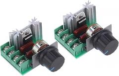 2Pc Voltage Regulator Controller Electronic Thermostat for Electric Furnace Water Heater and Motor Precision Control