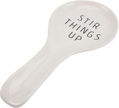 Milisten Ceramic Spoon Holder for Kitchen Counter, Sturdy White Porcelain Scoop Rest, Sturdy Spoon Rest for Daily Cooking Use