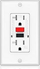 GFCI Outlet, Tamper-Resistant Outlets, UL Listed Self Test GFI Receptacle with 2 LED Indicator, 20 Amp (1 Pack)