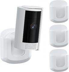 3 Pack R-ing Camera Mount, Strong Adhesive Wall Bracket for R-ing Indoor Cam(1st Gen and 2nd Gen), Tool-Free Sturdy Mounting Kit (White, Camera Not Included)