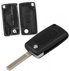 Replacement Key Fob Shell Case for Hard Plastic and Metal Key Case Cover Black Shell for Remote Entry No Electronics Included