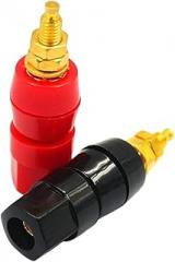 1pair (Black+red) Terminals Red Black C0innector Amplifier Terminal Binding Post Banana Speaker Plug Adaptier Socket New 2026 High for Reliable Electronic Component, Precision, Stable Performance