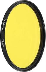 PATIKIL 72mm Lens Filter Full Color Filters Scratch Optical Resin Circular Screw-in Camera Lens Color Correcting Accessories for Camera Photography Lens, Yellow