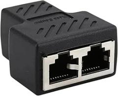 RJ45 Splitter 1 to 2 Ethernet Adaptier Internet Network Cable Extender RJ45 Splice C0innector Coupler 2 Port for PC TV Box Router New 2026 High for Reliable Electronic Component