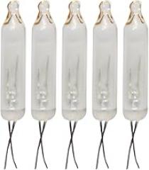Brite Star Clear Superbrite Steady Burning Mini Replacement Bulbs, Set of 5 (2.5 V) - Perfect for Christmas, Weddings, Halloween Decors, & More