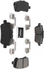 Semi-Metallic Rear Brake Pads Set Brake Kits Compatible with Volvo S80 2008 4.4L V8 316mm Front Disc-Rear Electronic Parking Brake;336mm Front Disc-R