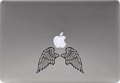 Angel Wings Version 2 Vinyl Decal Sticker for Computer MacBook Laptop Ipad Electronics Home Window Custom Walls Cars Trucks Motorcycle Automobile and More (Black)
