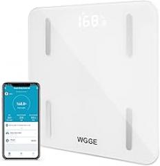 Body Fat Scale, WGGE Smart Digital Bathroom Weight Scale Highly Accurate with BMI, Body Fat, Body Composition Analyzer with Bluetooth Connect to Smart Phone APP, Max: 400 Pounds /180 kg