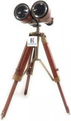 Nautical-Mart Handmade Old Modern Handicrafts Chrome Binocular on Stand Collectible