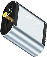 TEHAUX Optical Fiber Audio Converter Coaxial to Analog Spdif Adapter with USB Cable for Home Theater and Sound Equipment