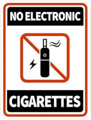 Plus No Electronic Cigarettes Sign Outdoor Signs Aluminum 12X8 Inch Uv Ink Printed for House and Business