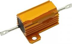 Gold-Plated Aluminum Shell Resistor 1PCS 10W 25W Aluminum Power Metal Case Wirewound Resistor 0.01~30K 1 2 3 5 6 8 10 20 100 150 1K 10K Ohm(10W 10R)