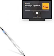 BoxWave Stylus Pen Compatible with Lenovo Tab M10 FHD Plus (2nd Gen) - AccuPoint Active Stylus, Electronic Stylus with Ultra Fine Tip - Metallic Silver
