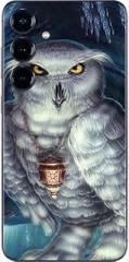Skinit Decal Phone Skin Compatible with Galaxy S24 - Officially Licensed White Owl by Ed Beard Jr Design