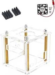 Transparent Acrylic Enclosure Case Protective Shell Cover with Cooling Fan for Orange Pi Zero 3