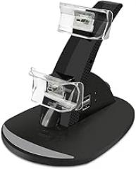 VSEER PS3 Controller Charger, Dual Console Charger Charging Docking Station Stand for PS3 with LED Indicators, Black