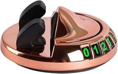 360° Rotatable Car Phone Holder with Strong Suction, Multi-Function Dashboard Mount Compatible with All Smartphones, Universals ABS Bracket for Navigation, Easy Installation(Gold)