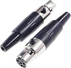 1 Pcs Miniature Mini XLR 3 Position 4 Pin Socket Female Male Plug Audlo Microphone C0innector Receptacle Wire Soldering PCB DIY New 2026 High for Reliable Electronic Component