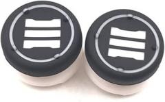 2 PCS Silicone Heightened Joystick Cap Thumbstick Anti-Slip Grip Stick Cap Cover for PS4 Conteoller (White)