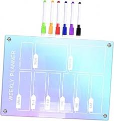 ERINGOGO 1set Acrylic Dry Erase Board Set for Desk Magnetic to Do List Pad Handwritten Memo Board Stand for Home Office and School Planning