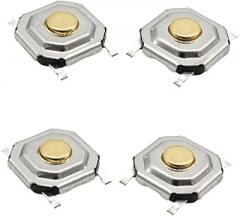 KICHOUSE 100pcs Tactile Push Button Switch Kit Momentary Micro Switches for Electronic Projects for Circuit Board Applications and Versatile