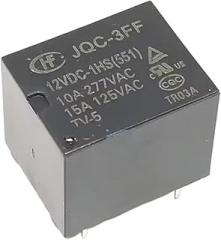 5pcs Industrial Electronic Circuit Board DIY Jqc/hf-3ff-5 005 009 12 012 24 024 VDC - 1zs 1hs Relay for Household appliances(JQC-3FF-012-1HS)