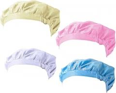 BRIGHTFUFU 4pcs Breathable -Static Workshop Hat Comfortable Polyester Caps Mesh Window for Adults for Electronics White Yellow