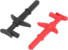 ciciglow Durable Copper Test Hook Clamp/Holder Clamp Set for Electronic Testing, 1 Pair - Red and Black