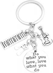 SHERCHPRY 1pc Creative Music Keychain Pendant for Teachers Students Electronic Organ Guitar Note Souvenir Key Adorable Decor for Girl Schools