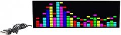 LiebeWH LED Music Spectrum Display LED Audio Spectrum Analyzer Display with Electronic Clock Function USB Powered RGB Colorful Voice Controlled Rhythm Light
