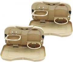 2pcs Car Backseat Tray Table for Versatile Car Dining Tray Easy to Holder for Snacks and Electronics for Travel and Road Trips